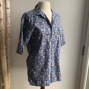 Vintage ONO Shirt by Liberty House Lattice Print M